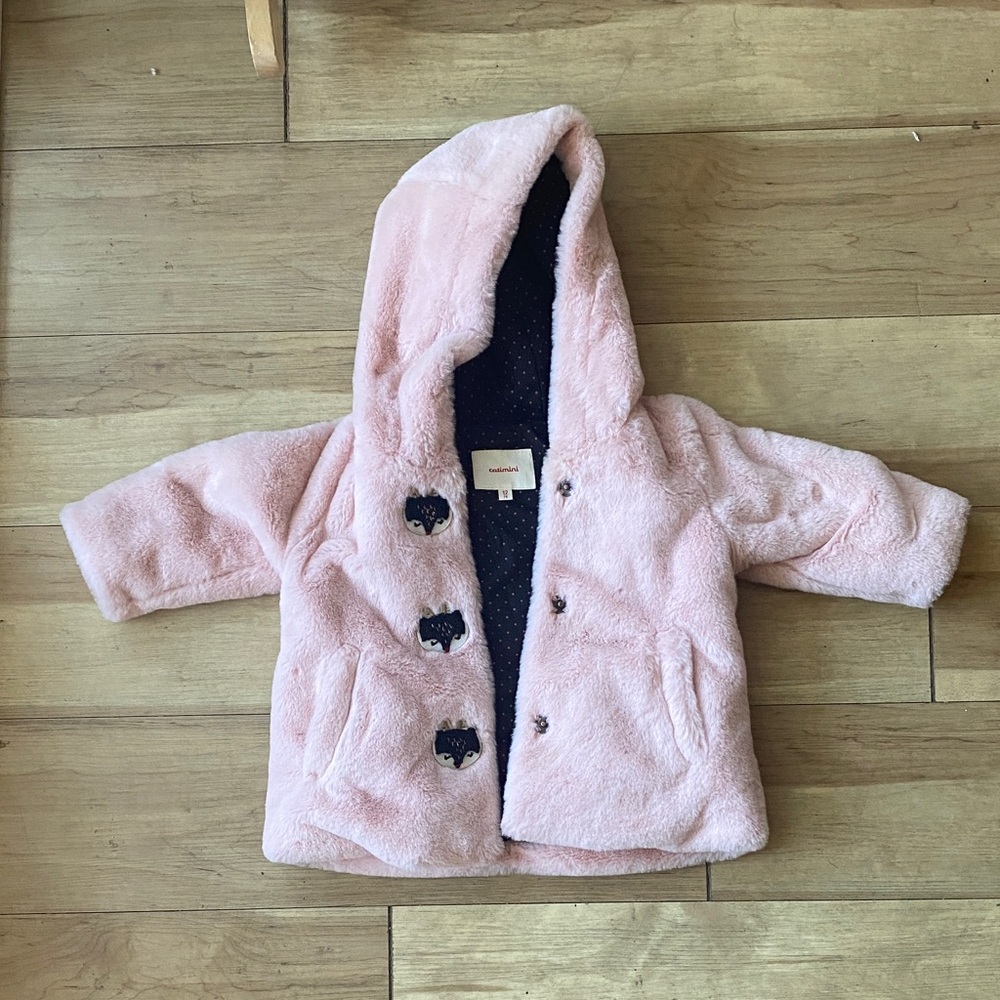 Catimini mu Cozy Pink Kids Jacket with Hood
